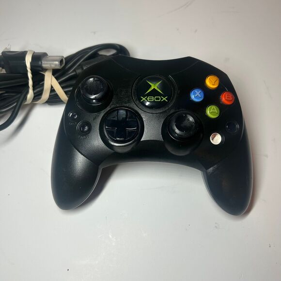 Original Xbox OEM Controller S Type X08-69873 w/ Breakaway Cable - Black - Picture 1 of 5